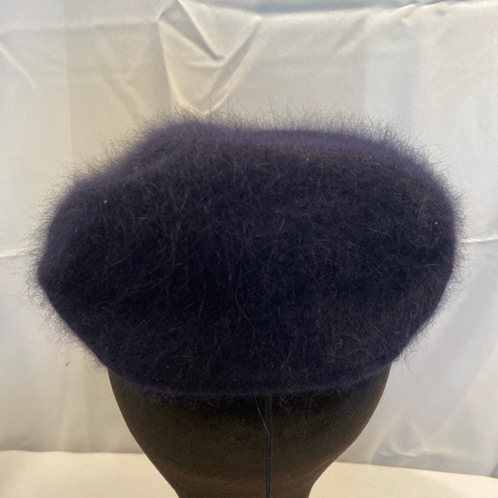 NWT KOKIN Vintage 90s Chic Navy Blue Women's Beret Hat - Picture 4 of 6